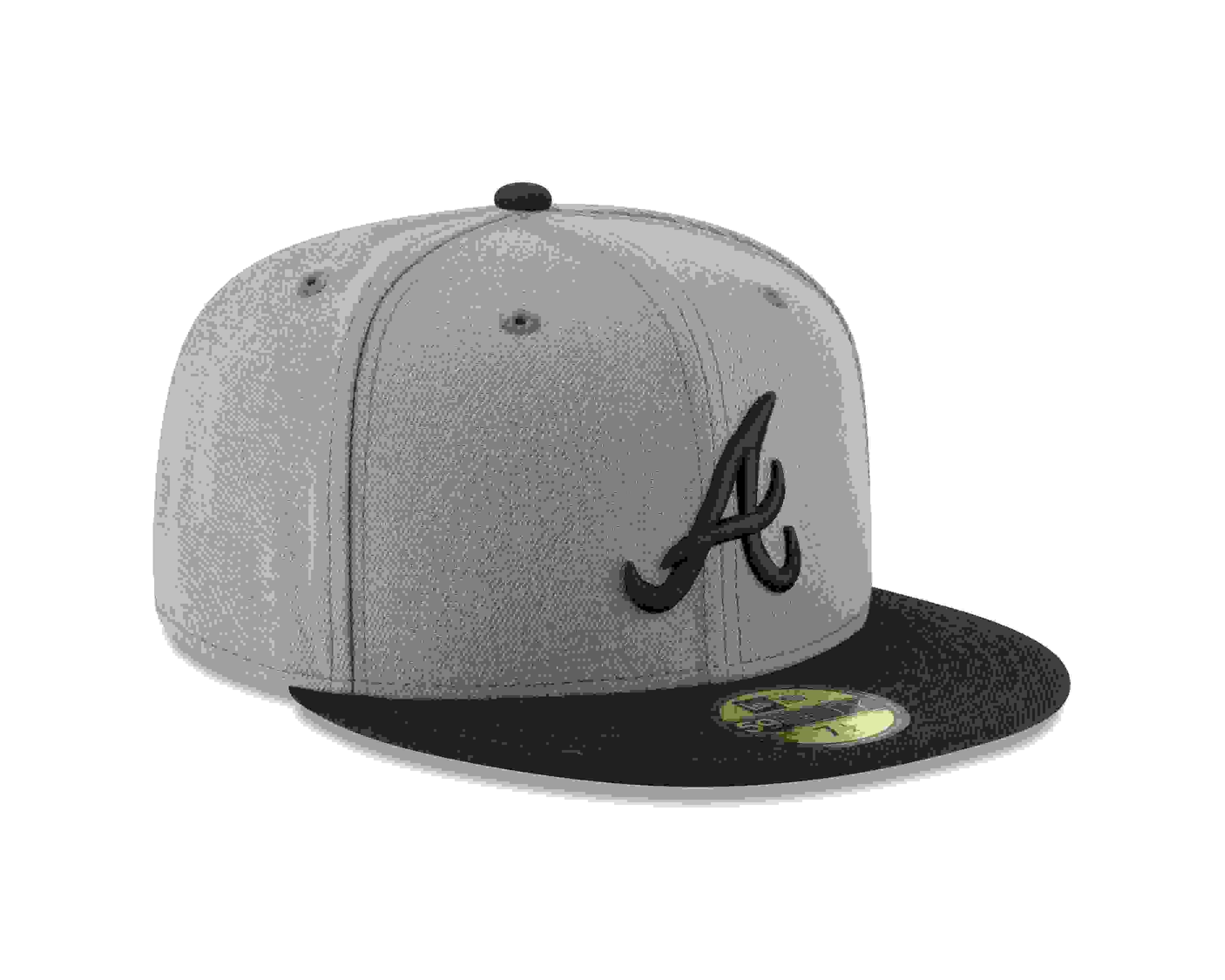 New Era Atlanta Braves 59FIFTY Two Tone Basic Grey/Black Fitted Hat
